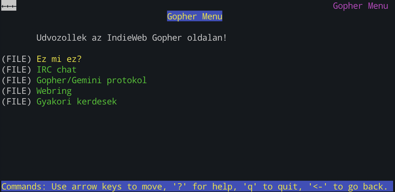 Gopher example